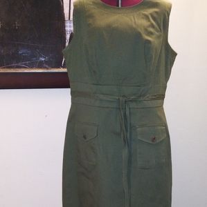 Plus Size AGB Army Green Khaki Dress SZ 16
